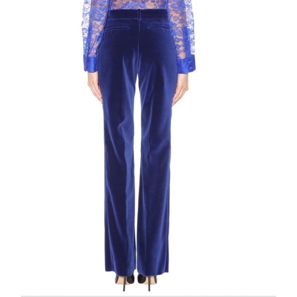 velvet blue trousers